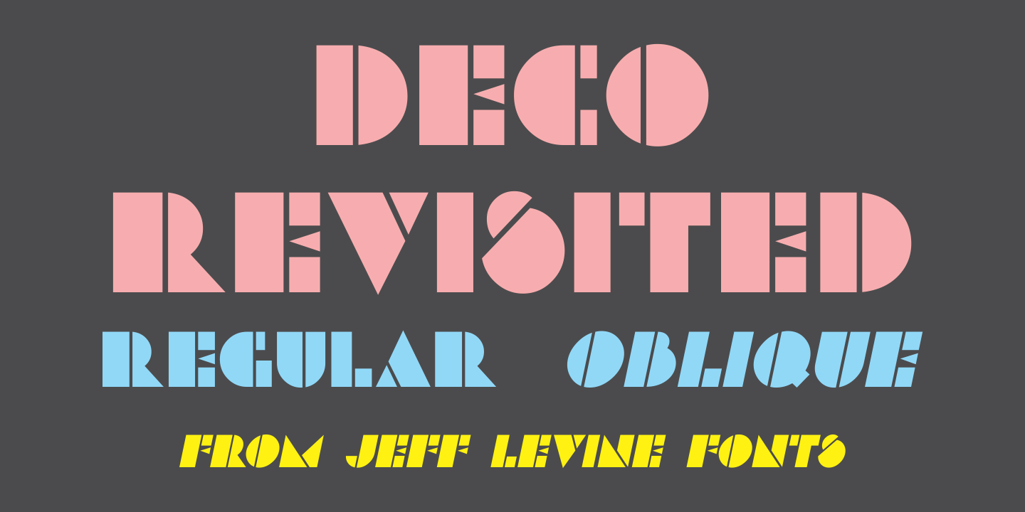 Schriftart Deco Revisited JNL